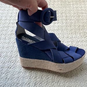 Never Worn Bettye Muller Wedge Platform w/ Weaving Pattern Detail